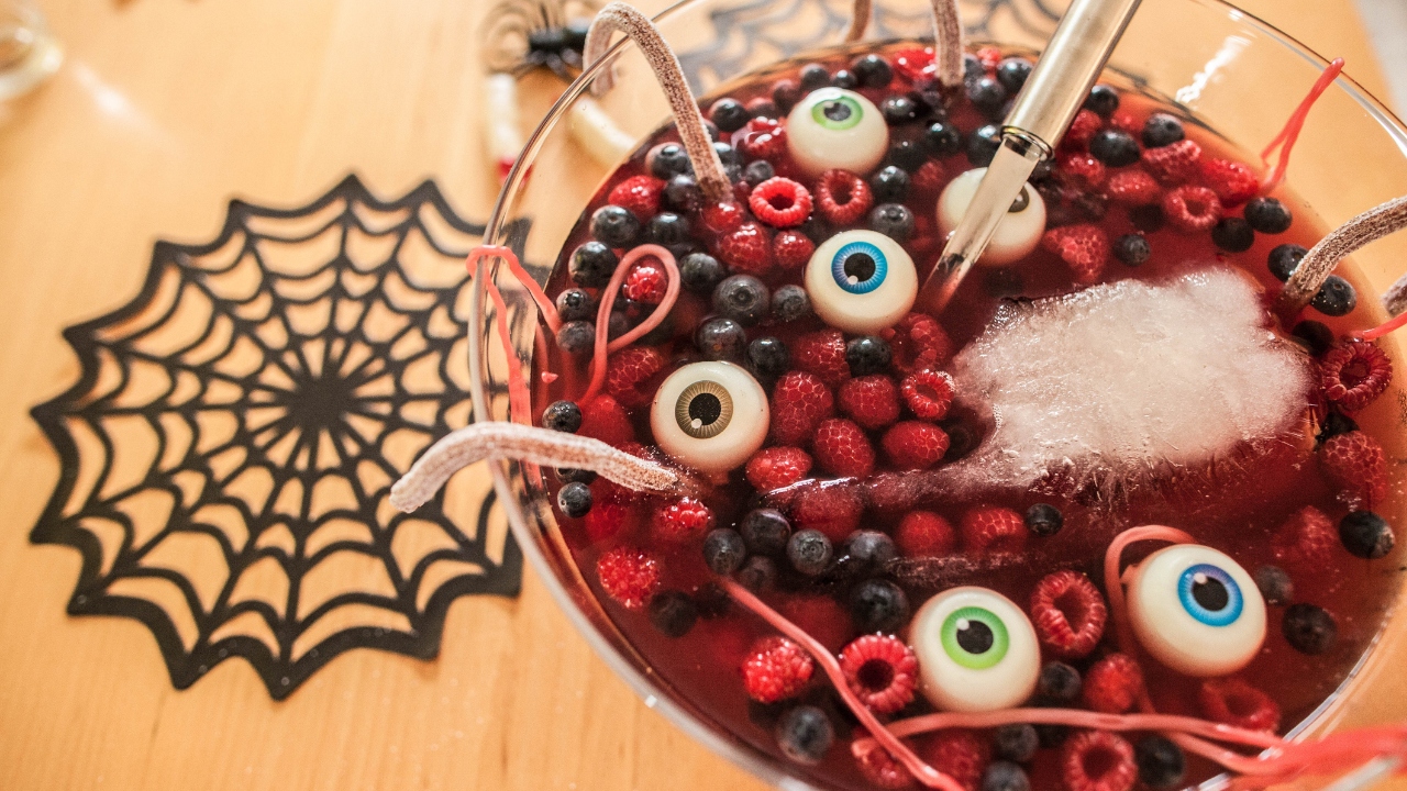 halloweeni bólé szemgolyóval